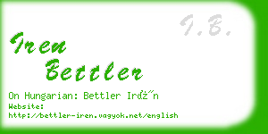 iren bettler business card